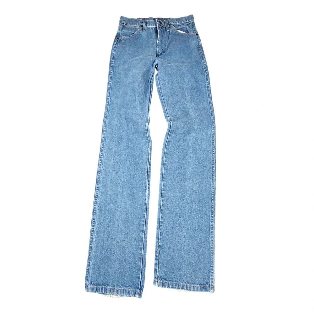 Wrangler 936 Slim Fit Cowboy Cut Jeans Mens 26x34 Blue Medium Wash Heavyweight